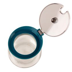 Емкость для сыпучих продуктов с ложкой (стекло, полипропилен) V= 260 мл (подарочная упаковка)