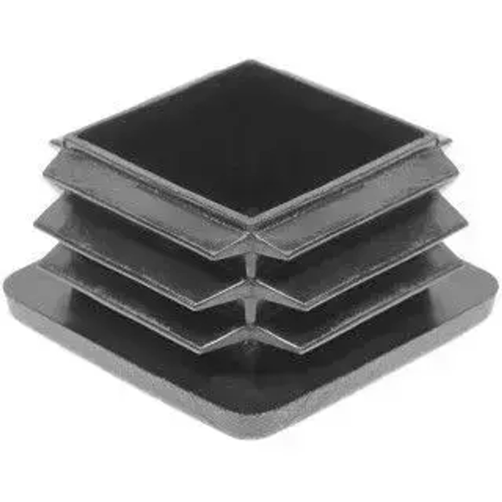 Заглушка для профильной трубы 40х40мм, цвет ЧЕРНЫЙ, 10шт