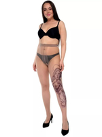 Колготки +size с девушкой-джокером (Размер: XL-XXL-XXXL) (Цвет: бежевый)