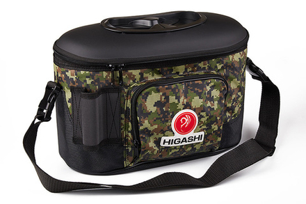 Кан рыболовный HIGASHI Live bait box 7.5L Green Digital Camo