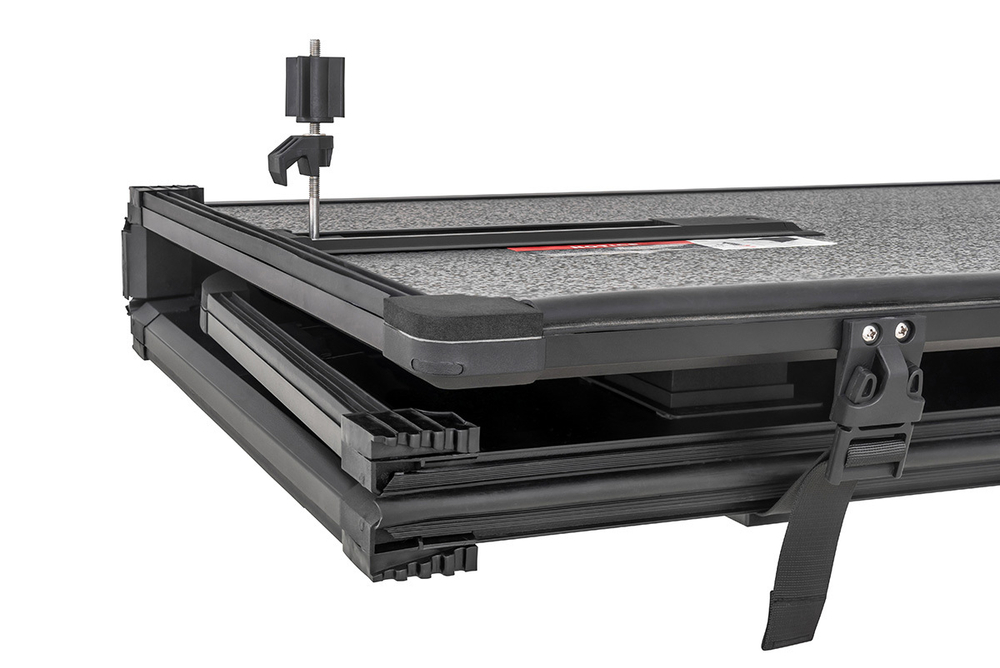 Крышка кузова для Volkswagen Amarok 2023+, трёхсекционная 1540х1600/1560 мм, алюминиевая, черная РИФ