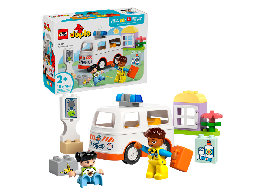 LEGO DUPLO 10447 «Скорая помощь с водителем» — развивающий набор для малышей 2+