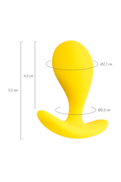 Анальная втулка ToDo by Toyfa Blob, силикон, желтая, 5,5 см, Ø 2,1 см