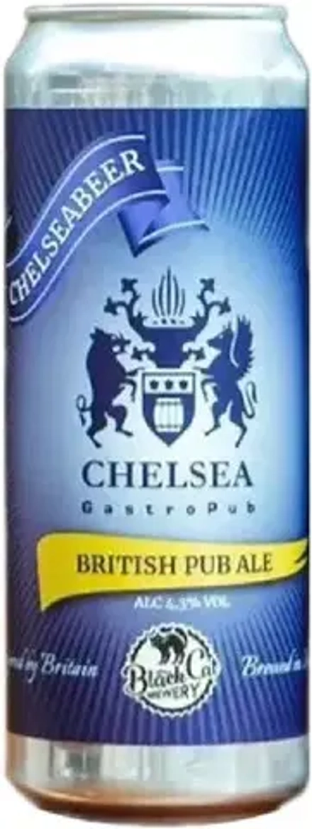 Пиво Блэк Кэт Челсибир / Black Cat The Chelseabeer 0.45 - банка
