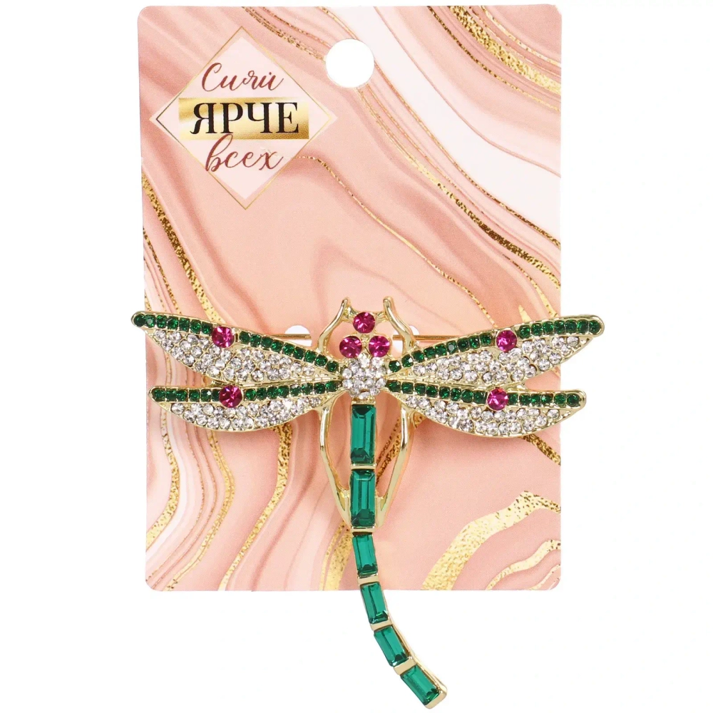 Брошь «KLEVER SHOP», Стрекоза, цвет как на фото, 5.5*6см (символ Перерождения)
