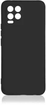 Силиконовый чехол с микрофиброй для Realme 8/8 Pro DF rmOriginal-12 (black)