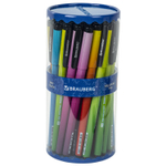 Ручка шариковая BRAUBERG SOFT TOUCH GRIP «GRADE NEON», СИНЯЯ, мягкое покрытие, ассорти, узел 0,7 мм, В НАБОРЕ 36 ШТУК.