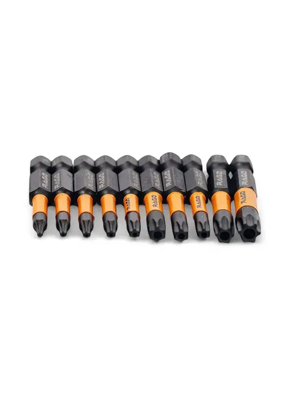 Набор бит торсионных IMPACT S2 TORX T6, TT7 - TT40 x 50 мм 10 шт RAGE by VIRA