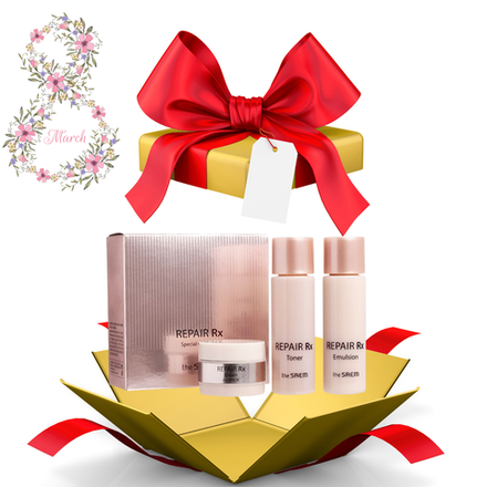 THE SAEM Набор антивозрастных средств для лица (тонер, эмульсия, крем)  Repair Rx Special Gift 3Set (тонер 31 мл. + эмульсия 31 мл. + крем 10 мл.).