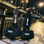 NIGEER Oxford Luggage Bag Travel Bag Large Unisex Black/White