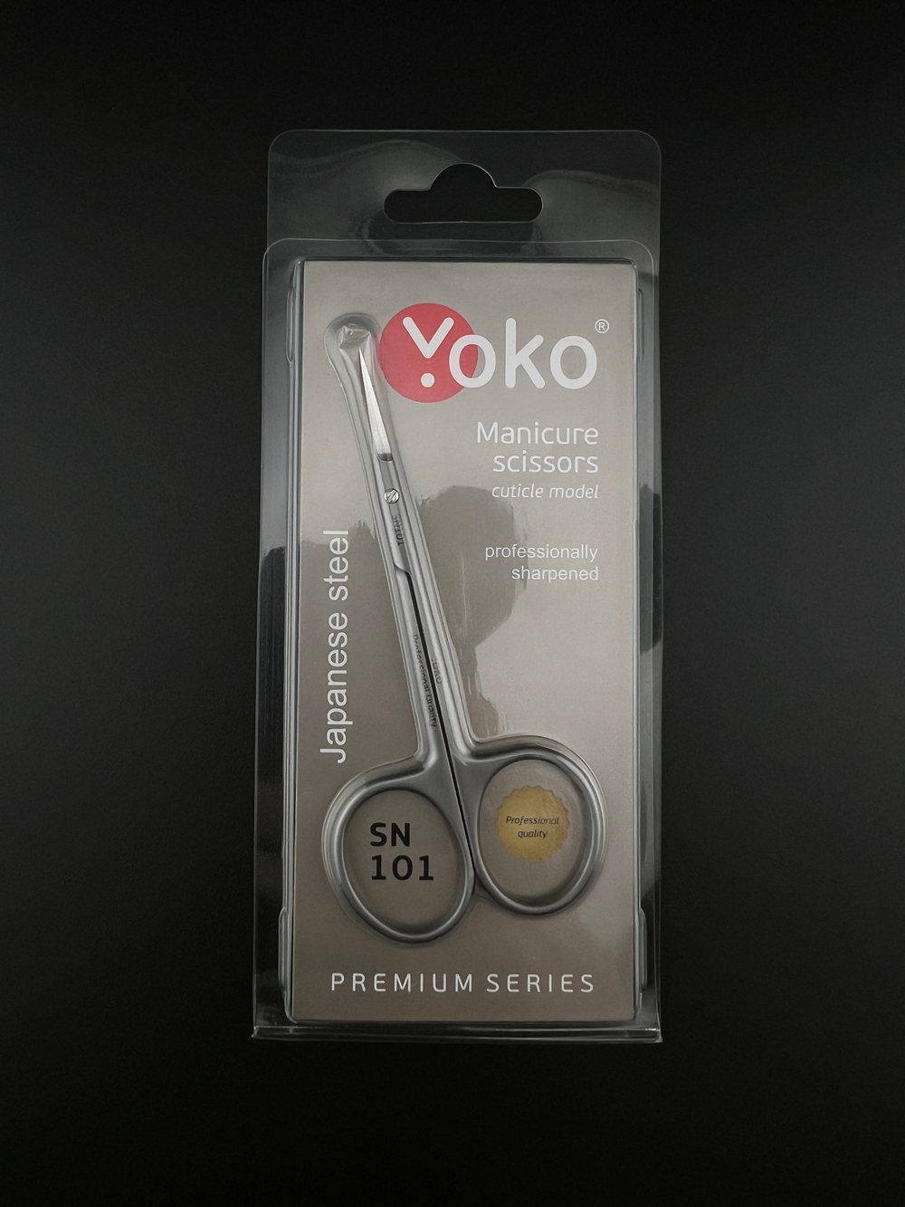Ножницы для кутикулы Yoko SN 101, ручная заточка, 103мм