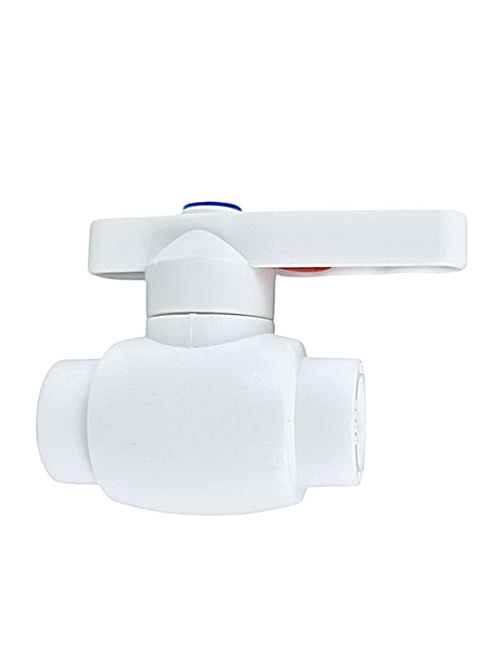 Кран шаровой полный проход PPR 20,  белый, РТП (50/1)