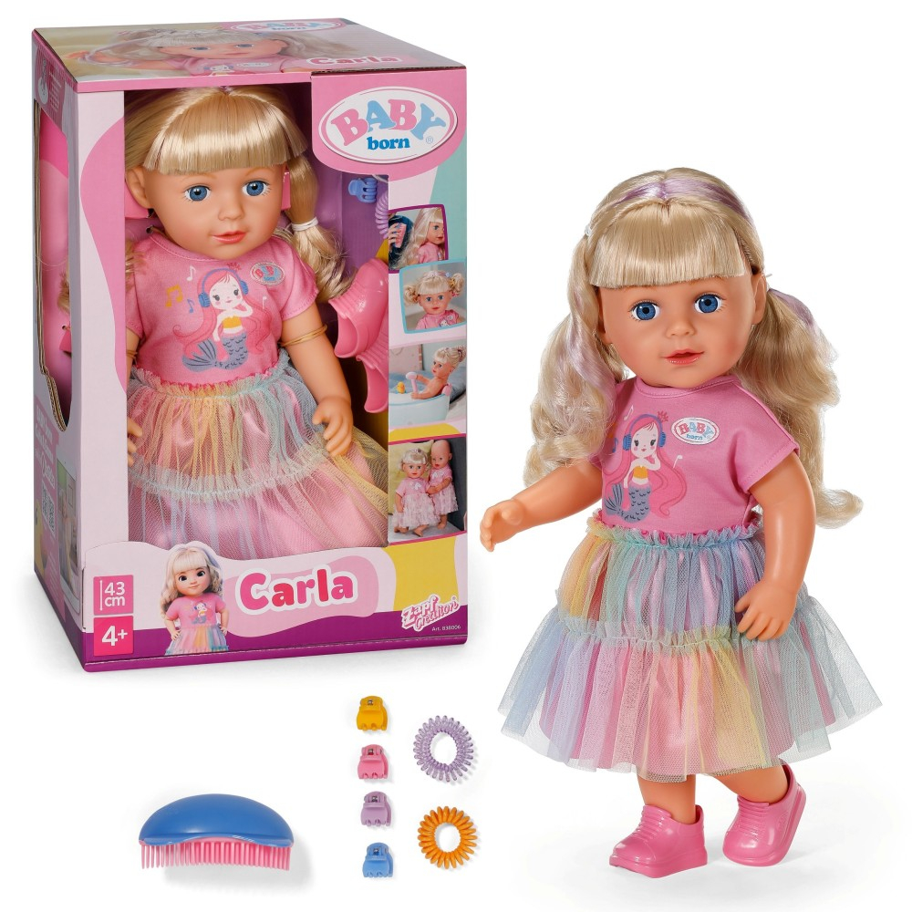 BABY born - Кукла CARLA 43 см + аксессуары для волос 838006