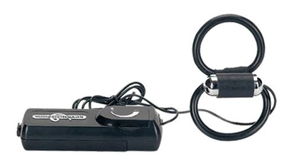 Чёрное эрекционное кольцо с подхватом мошонки и вибрацией X-FACTOR VIBRATING COCK & BALL RINGS (Цвет: черный)