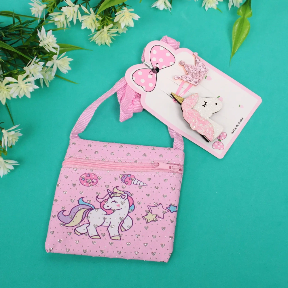 Набор аксессуаров для волос детский с сумочкой «Little Treasure Princess» (2 зажима, сумочка), 11*22 см