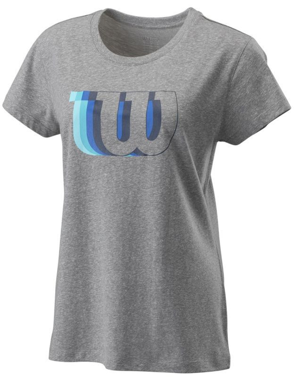 Женская теннисная футболка Wilson W Blur Tech Tee - heather grey