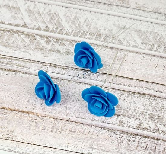 Набор шпилек "Розочки мини" латекс, 5 шт, белые