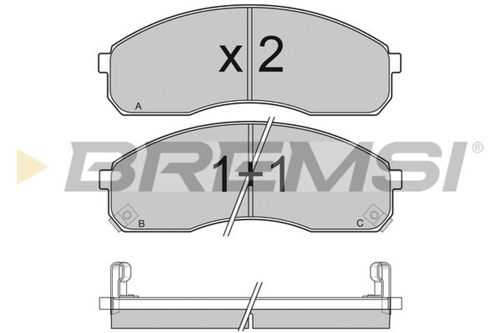 BREMSI - BP3039-BMS - Brake Pad Set, disc brake