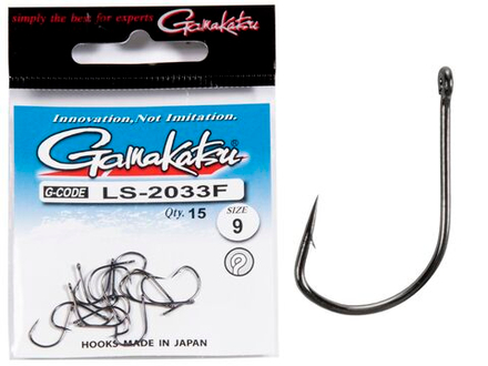 Крючки Gamakatsu LS-2033F NEW LABEL EYED HOOKS BLACK разм. 09 15шт.