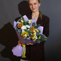 Букет цветов Ледяной цитрус