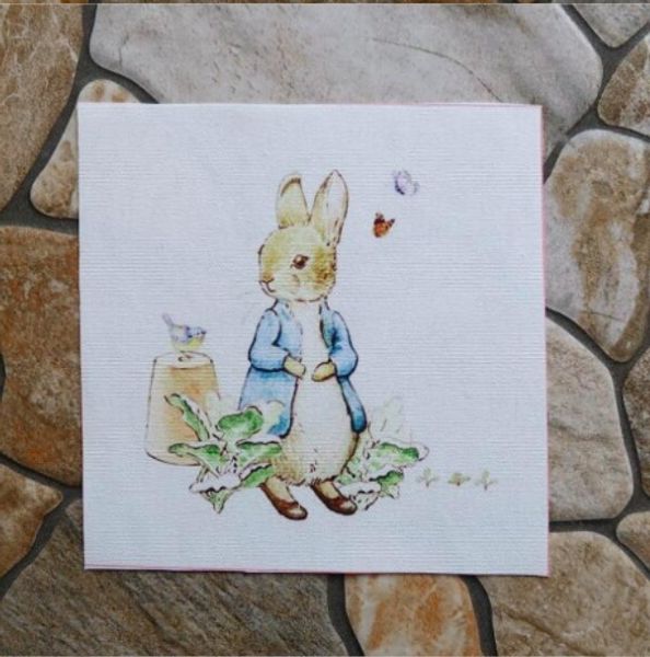 КРОЛИК С СИНИЧКОЙ, панно 15 x 15 cм 1