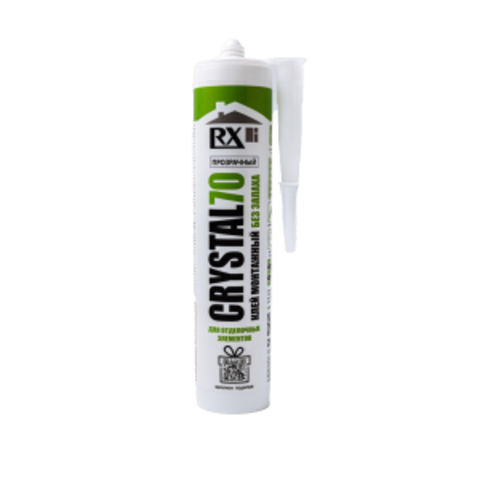 Клей монтажный RX FORMULA CRYSTAL 70 без запаха прозрачный, 280ml