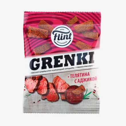 Гренки Flint телятина с аджикой 110 гр