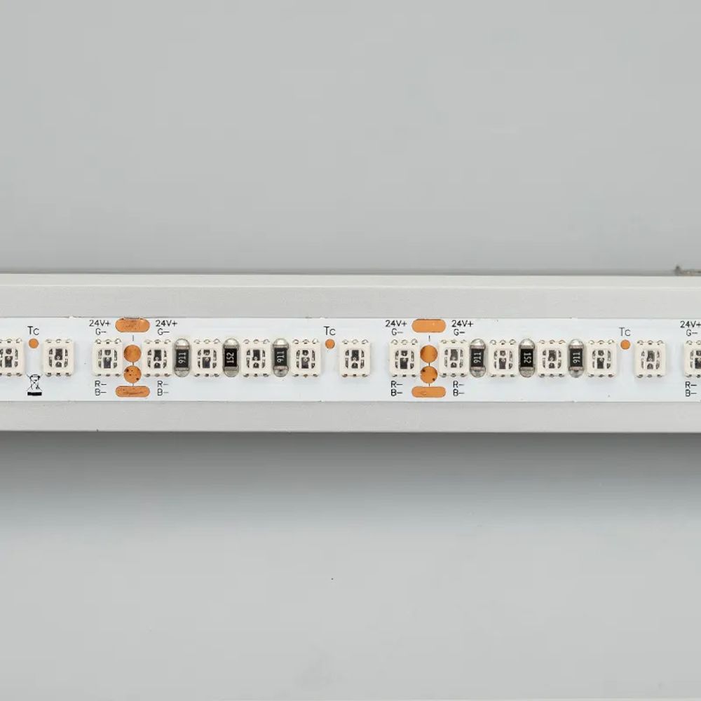 Светодиодная лента RT-G168-10mm 24V RGB (17.3 W/m, IP20, 3838, 5m) (Arlight, Открытый) 028256(2)