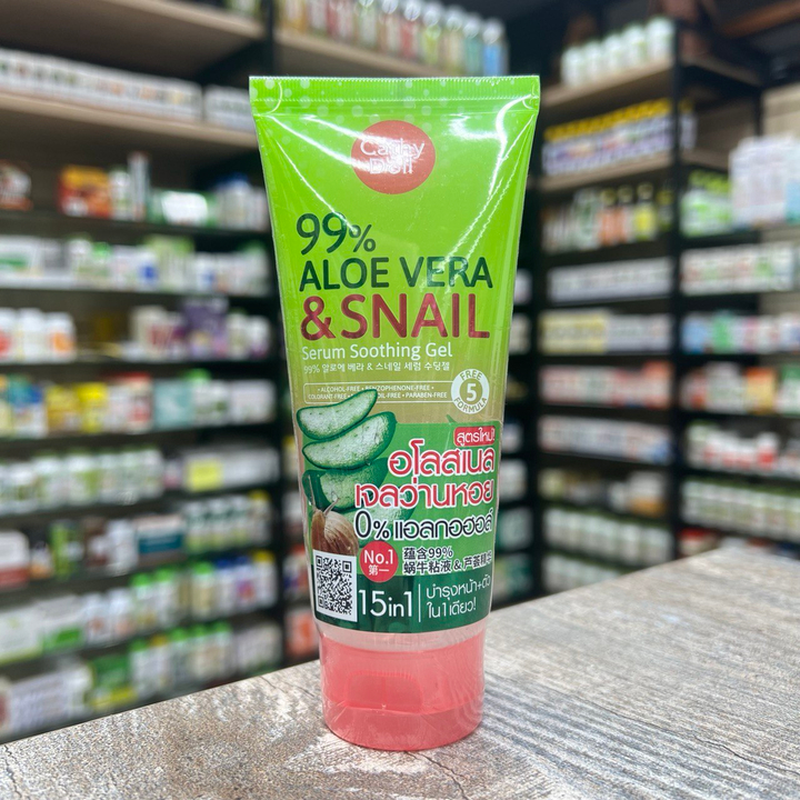 Гель для лица и тела Cathy Doll Aloe Vera & Snail успокаивающий с алоэ вера и муцином улитки 60 г