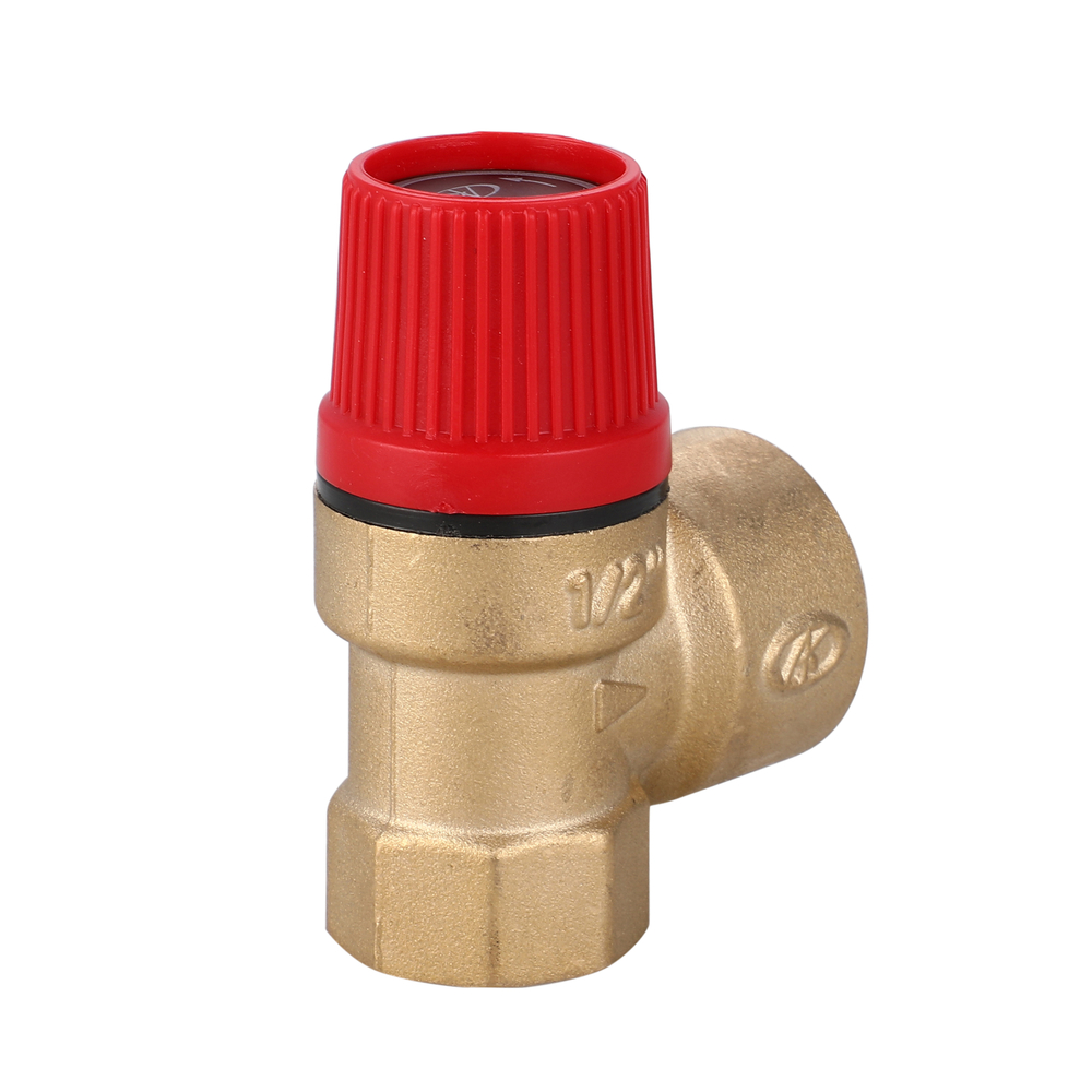 Клапан предохранительный для отопления AOSKER 1/2" x 3/4" x 2.5 бар ВР/ВР (красный)