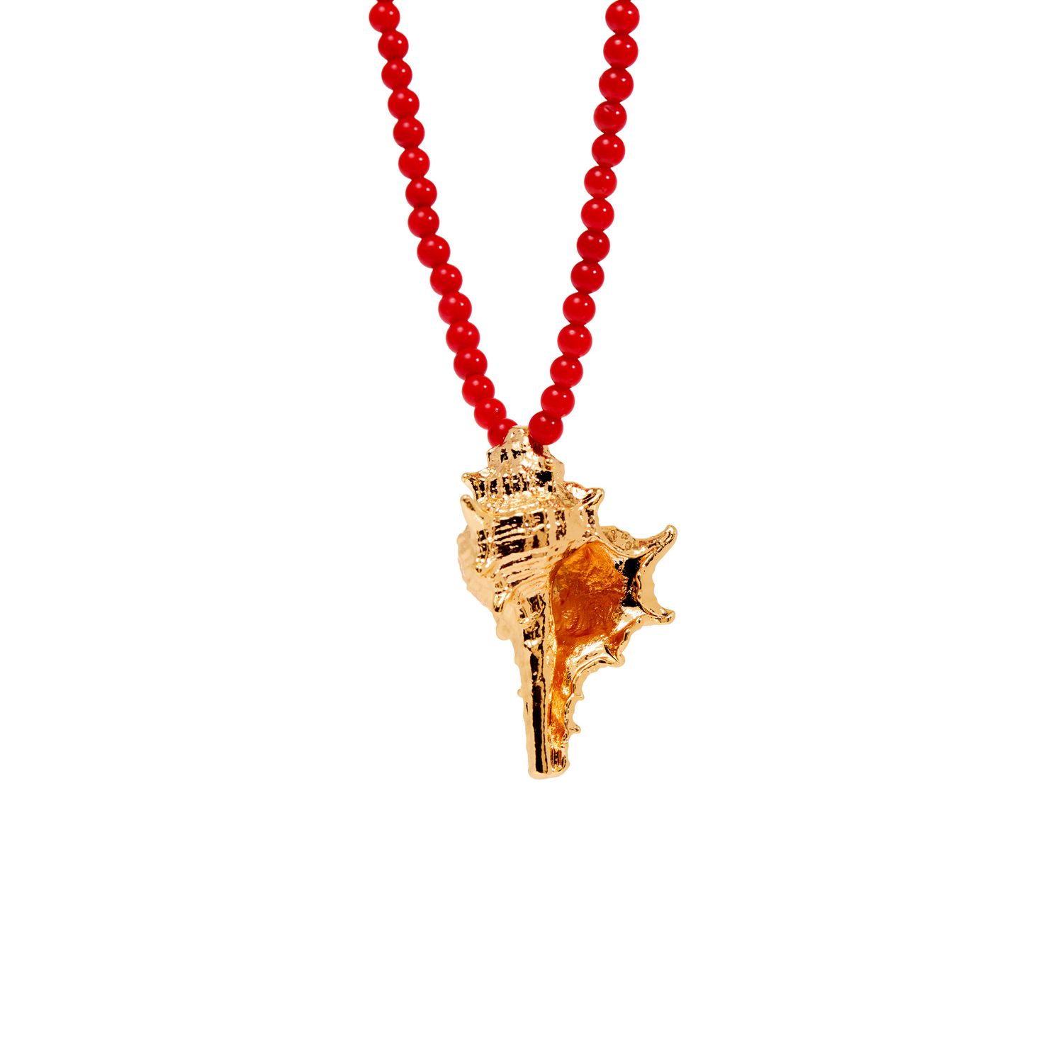 Колье Gold Shell Coral Necklace