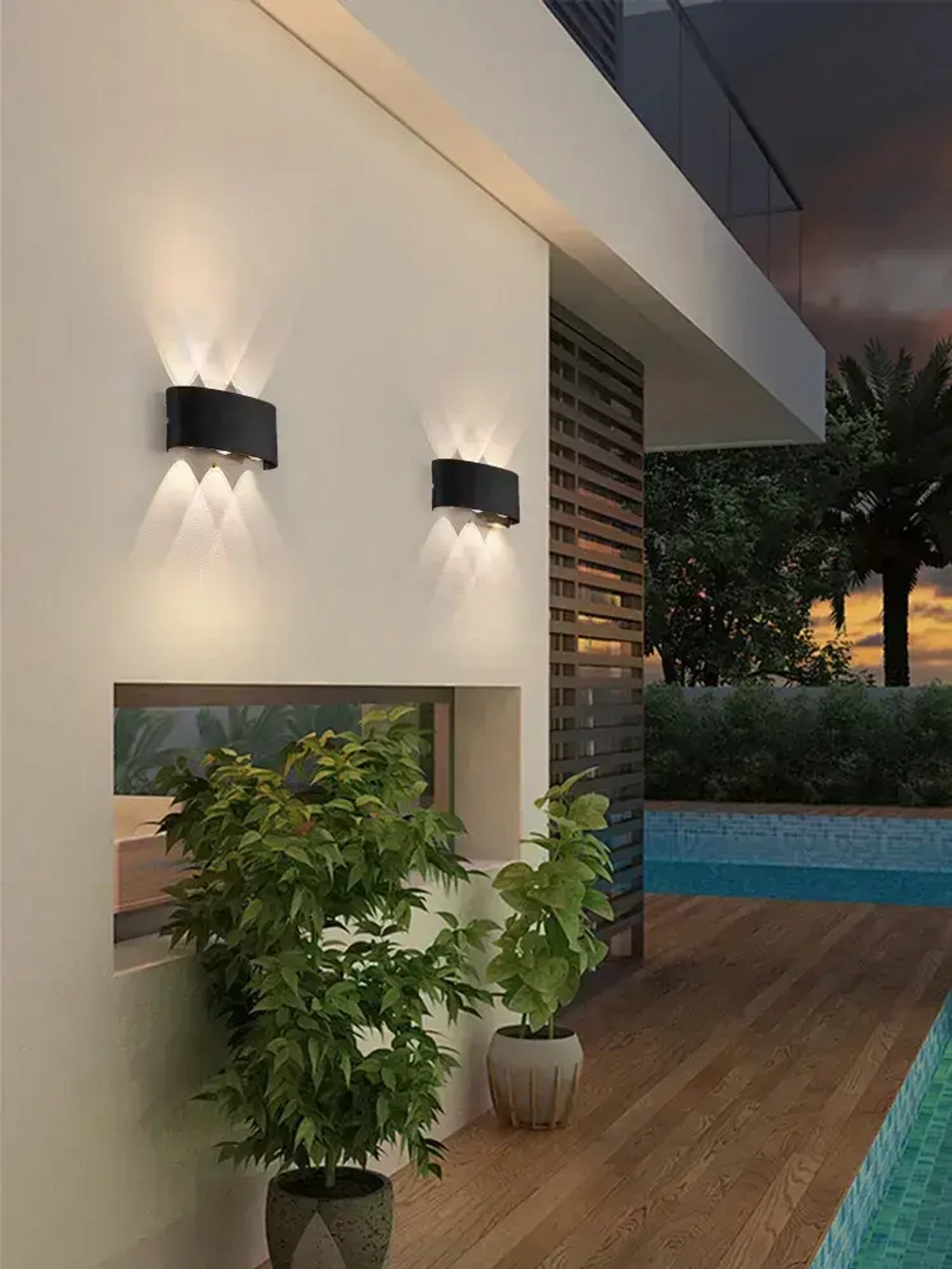 Светильник настенный светодиодный, 6 Вт, Бра, Чёрный