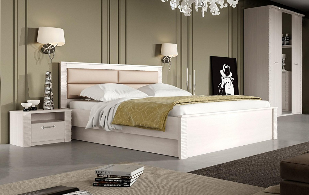 Спальный гарнитур "Элана" Бодега белая