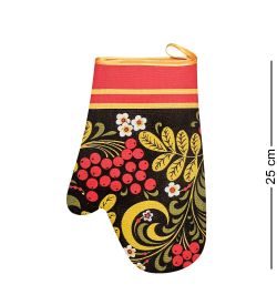 ТК-248 Набор 4 пр. «Фартук, рукавица, прихватка, полотенце» (лен, чёрно красный)