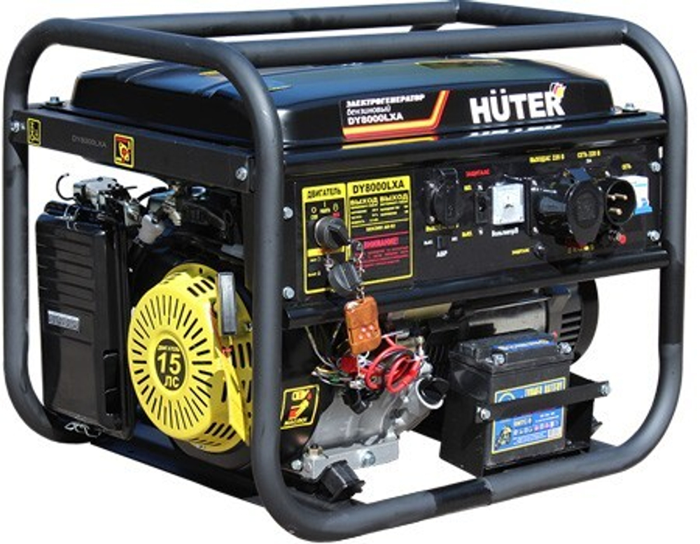 Портативный бензиновый генератор (7 кВт) HUTER DY8000LXA