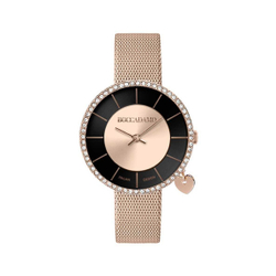 Часы Boccadamo Mya Rosegold Black MY037 BW/RG  с минеральным стеклом, кристаллами Swarovski