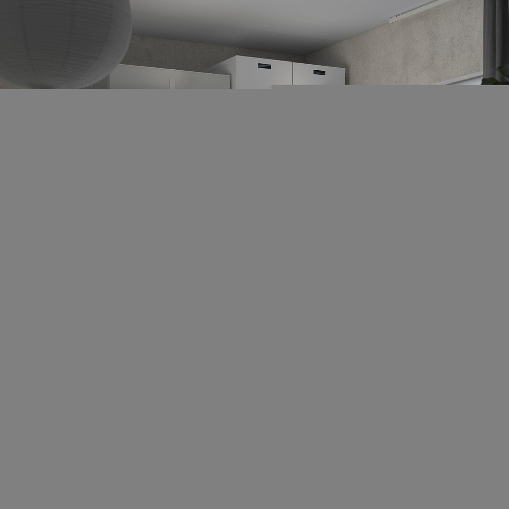 Шкаф-купе PAX HASVIC IKEA комбинация с 3 полками (белый)  150*60*240