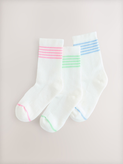 Носки хлопковые для девочки Next AT4-460, 3 шт., Белый