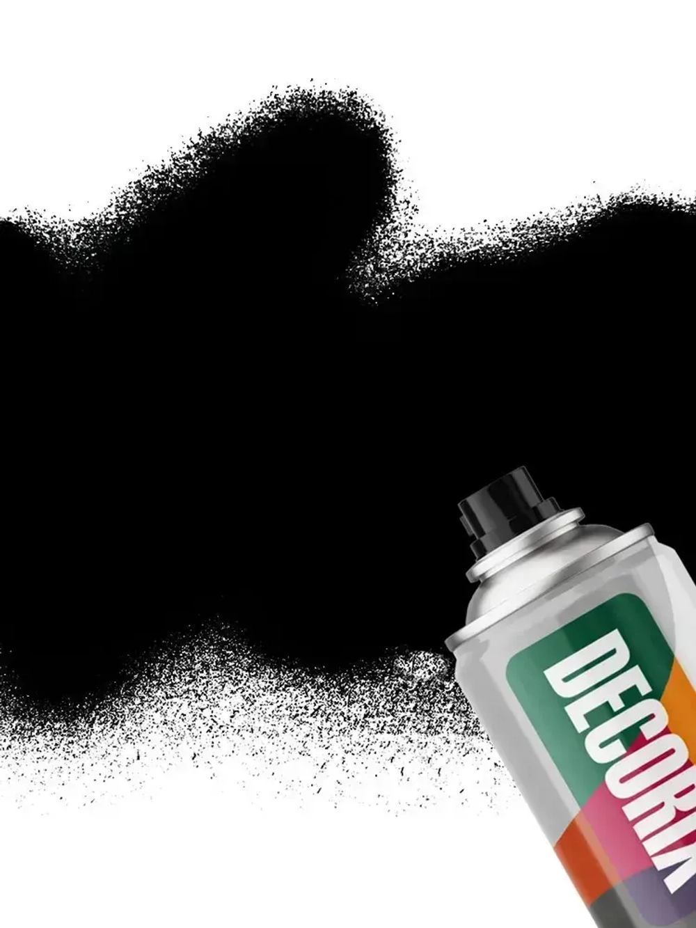 Аэрозольная грунт-эмаль по ржавчине 3 в 1 краска для металла DECORIX 520 мл глянцевая в баллончике черная