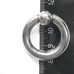 Кольцо сегментное (утяжелитель 1 шт.) для пирсинга, диаметр 20мм, толщина 6мм, шарик 10мм.  Медицинская сталь.