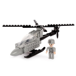 Конструктор блочный Аусини Армия " Вертолёт, 61эл. коробка A807-H26101