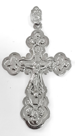 Ювелирный крест из серебра 925 пробы,штампованный