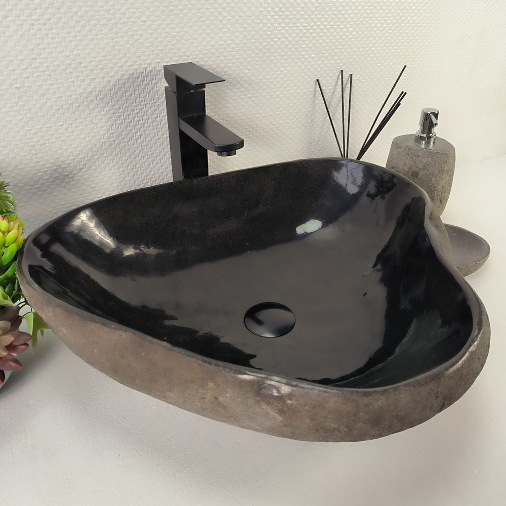 Раковина из речного камня RS-65148 53*45*16 0862