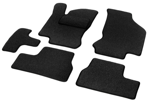 Коврики текстильные в салон автомобиля AutoFlex Business для Datsun mi-DO 2015-2020/on-DO 2014-2020/Lada Granta 2011-2018 2018-н.в./Kalina I, II поколение 2004-2018/Kalina Cross универсал 2014-2018, графит, 5 частей, 5600201