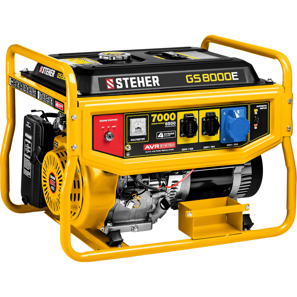 Генератор бензиновый Steher GS-8000E 7000 Вт