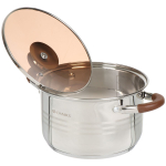 Кастрюля нерж, 4 л, крышка стекло, Daniks, Веллингтон, GS-01415-20CA, индукц