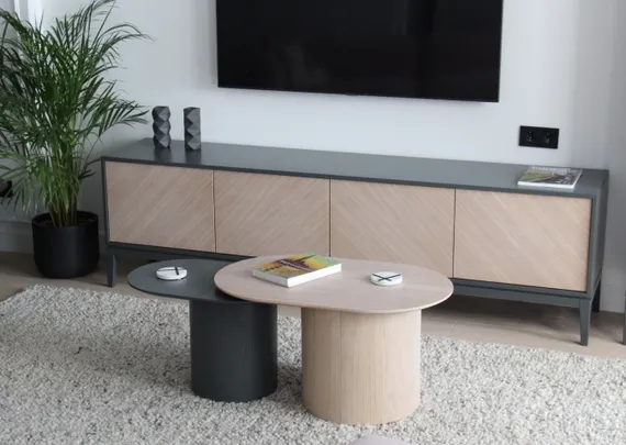 Столик Type овальный, основание D 39 см (натуральный дуб)