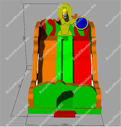 Батут-горка "Лев" 12*7.5*9 м