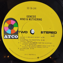 Винтажная виниловая пластинка LP Genesis Wind and Wuthering (USA 1977)
