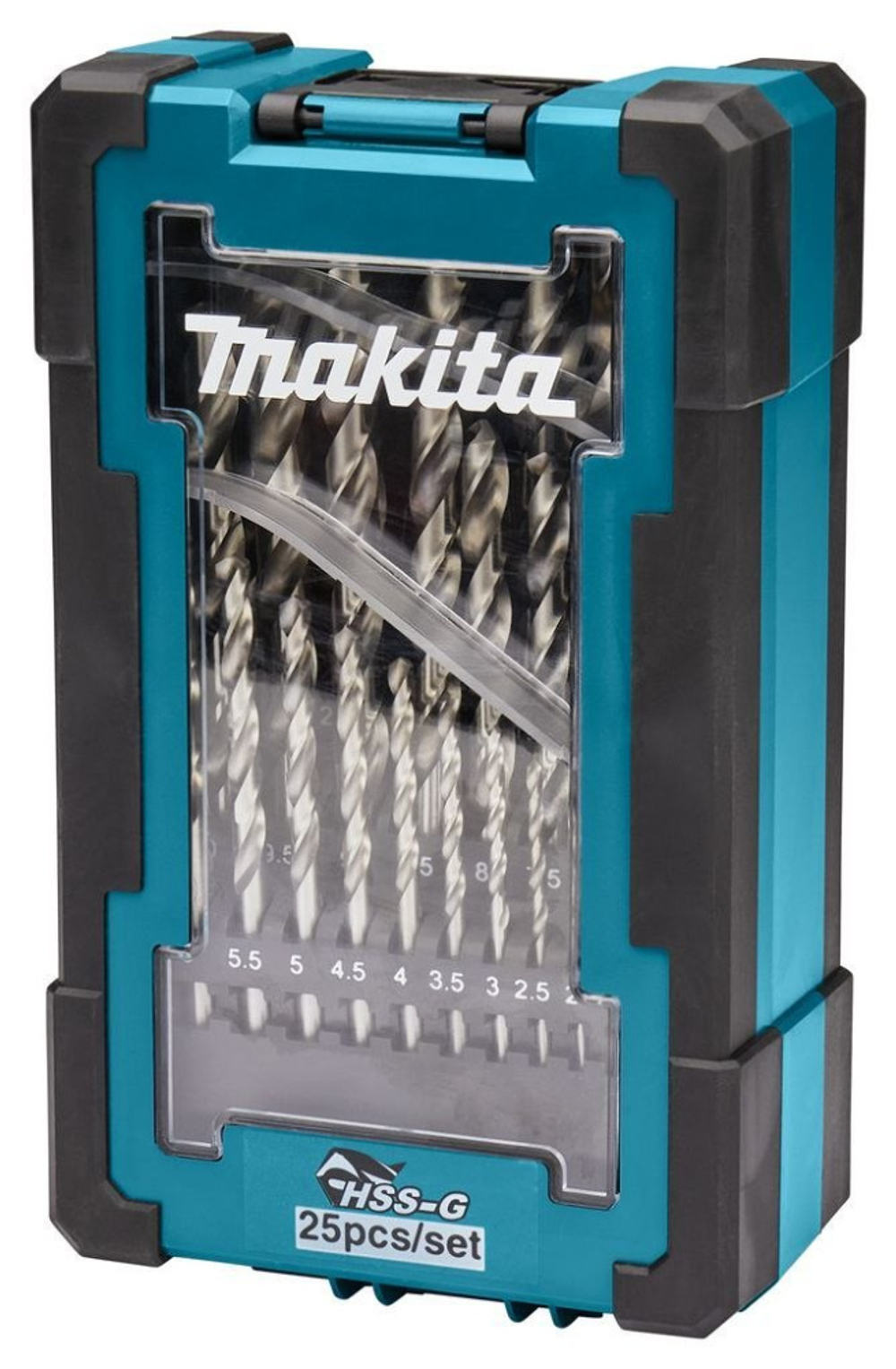 Набор сверл по металлу HSS-G 25 шт. (1-13мм, шаг 0.5мм) Makita D-67555